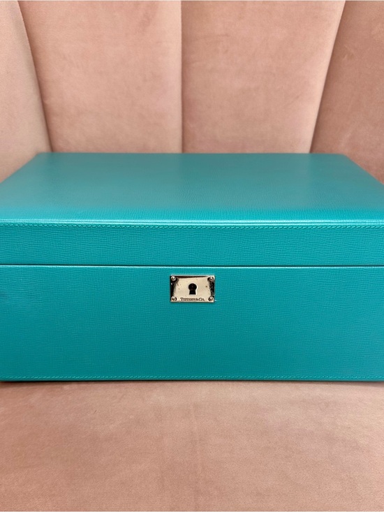 Tiffany & Co. Other - Tiffany & Co. teal jewelry box with metal lock plate